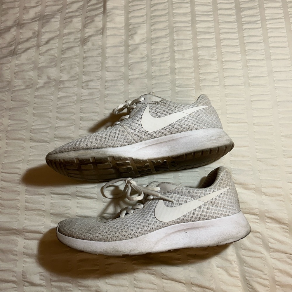 White nike running shoes!